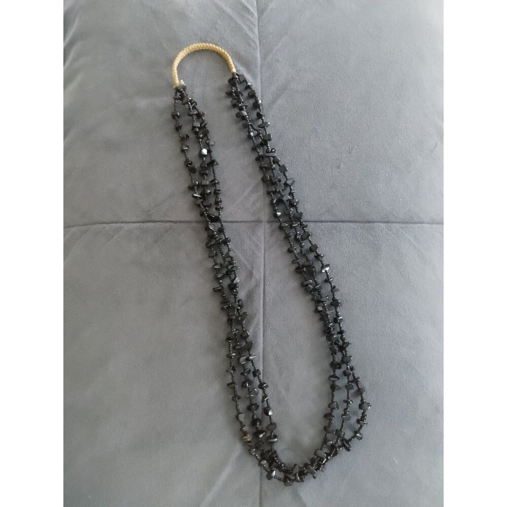 Native Craft Beaded Necklace Black